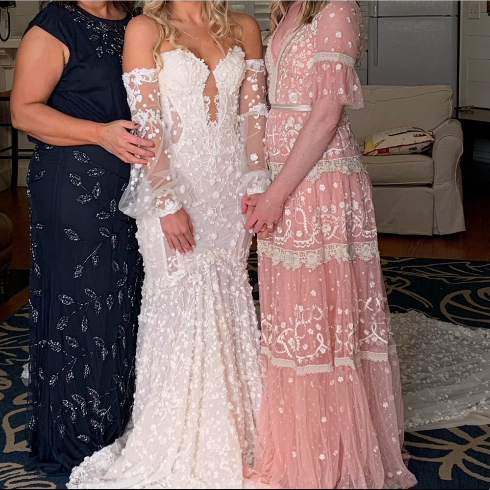 Needle & Thread Blush Pink Embroidered Maxi Dress - Picture 5 of 5